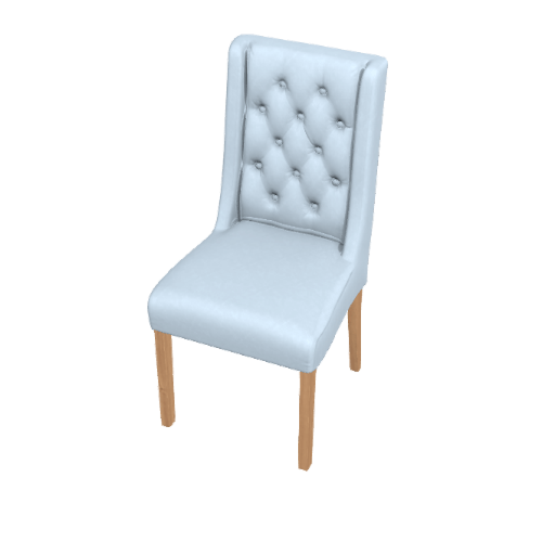 Elsa Dining Chair Oak Leg Blue Velvet